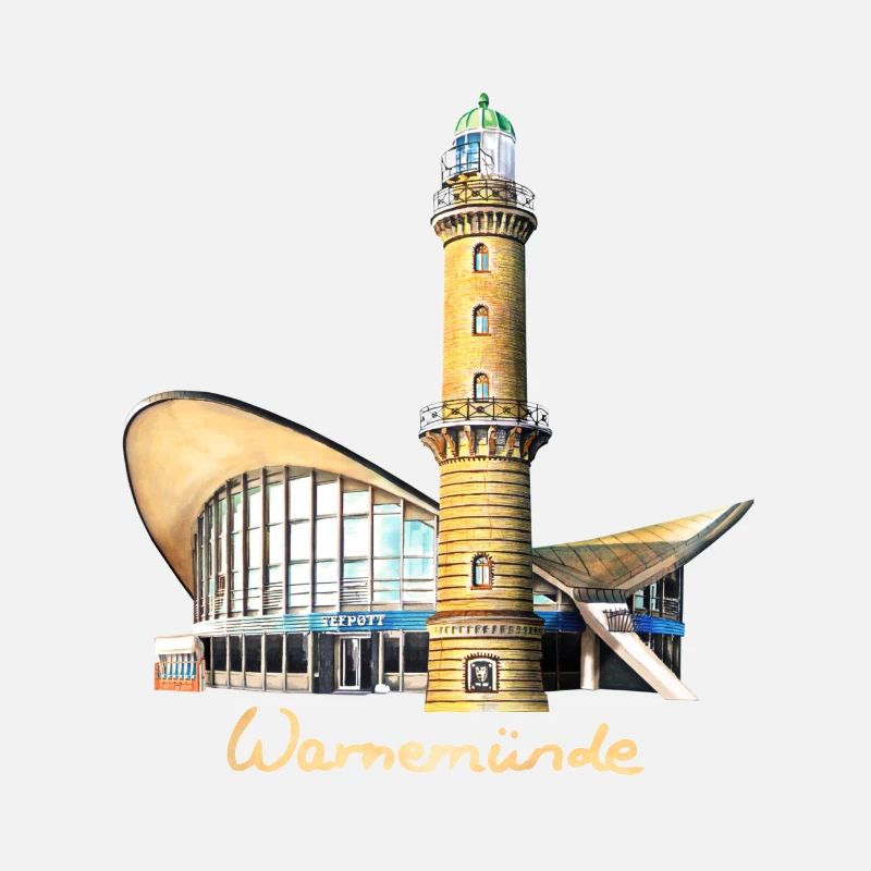Teepott mit Leuchtturm