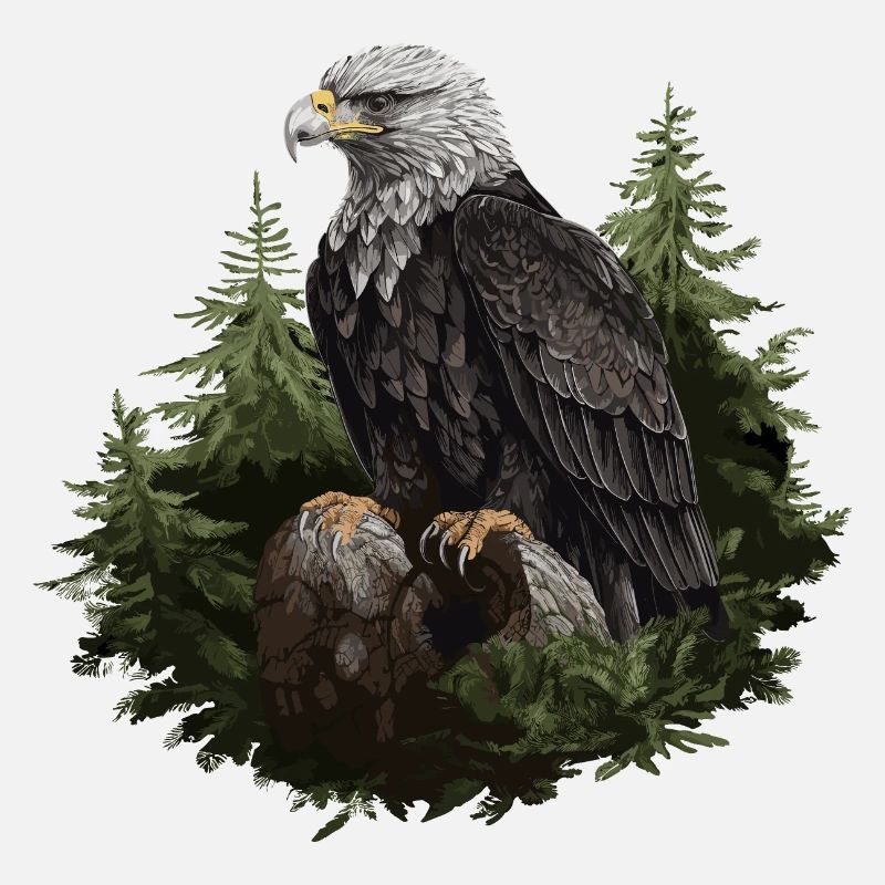 Forêt animale d’aigle à tête blanche
