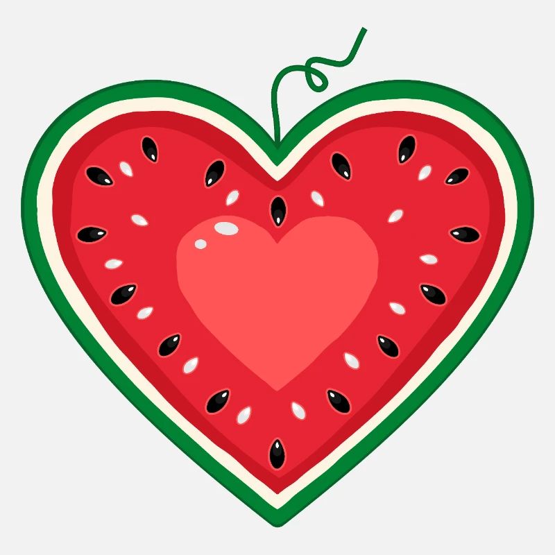 Watermelon design as a heart