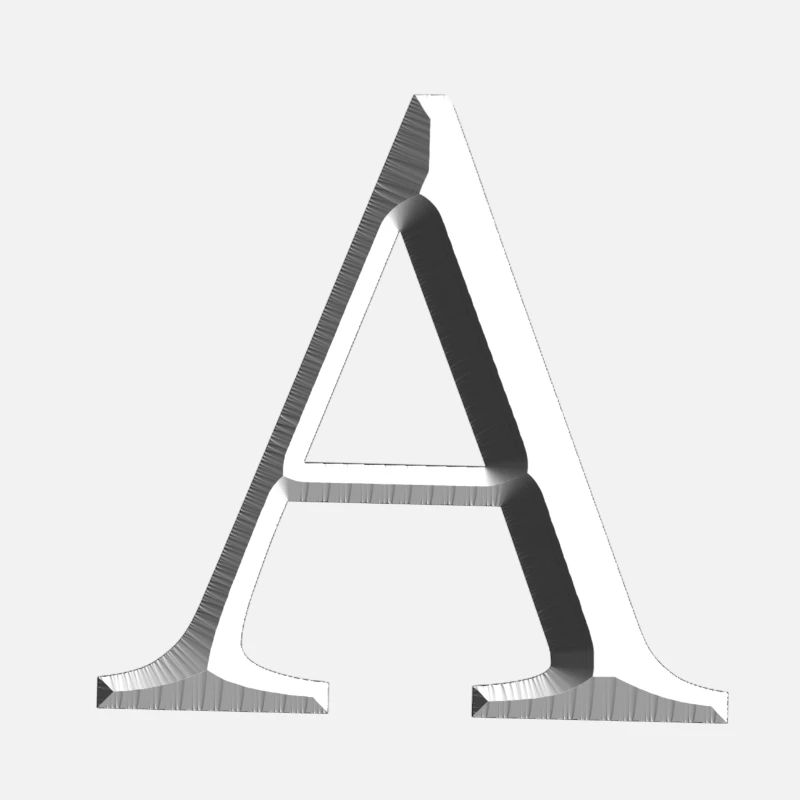 buchstabe a silber metall a