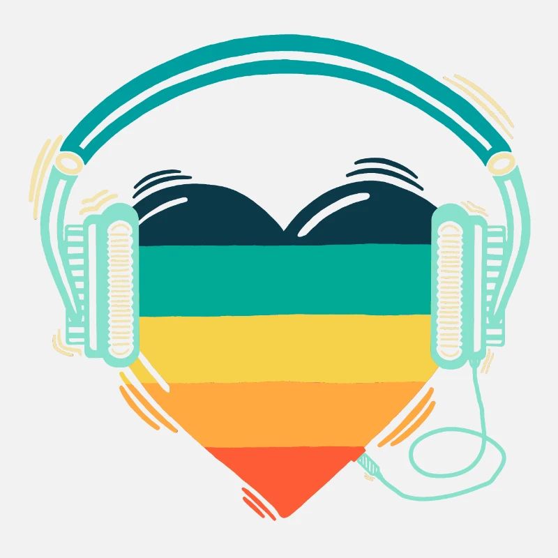 Heartbeat Retro Rainbow