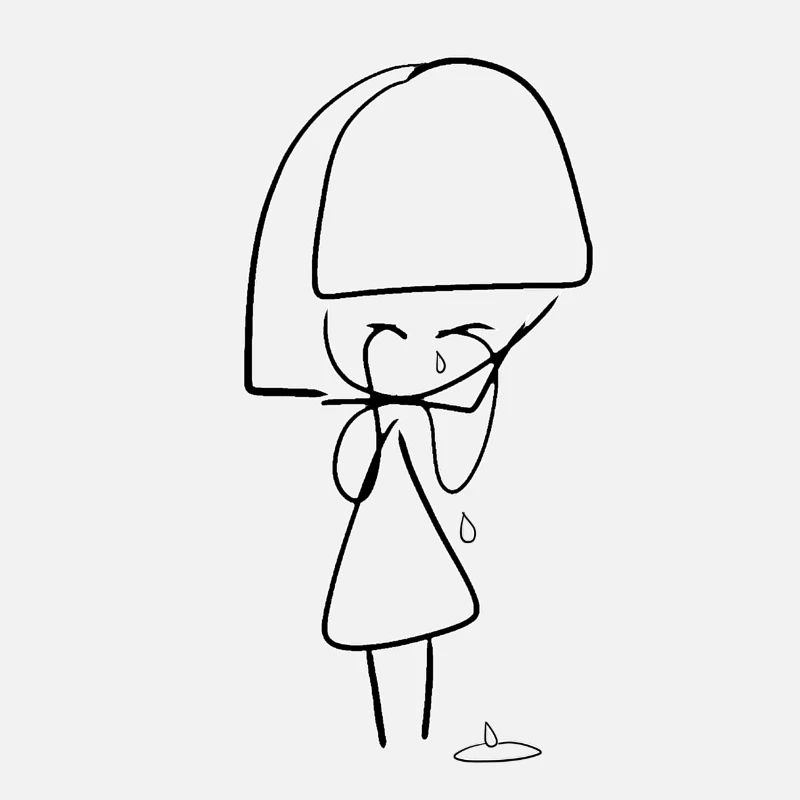 triste pleureuse fille malheureuse larme