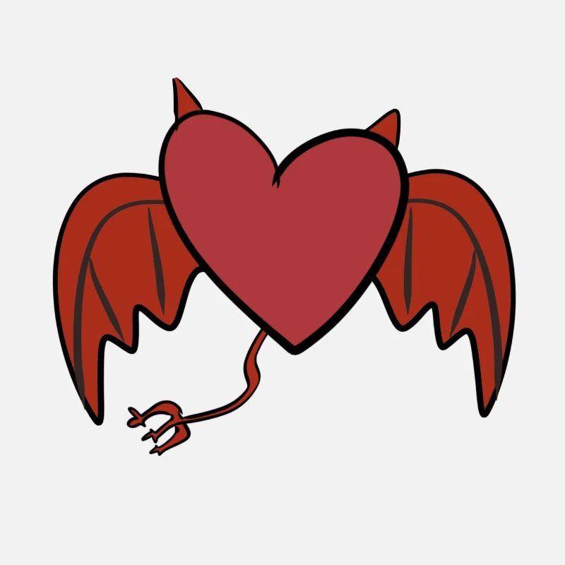 heart devil evil red symbol love