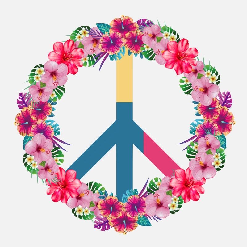 Peace Zeichen Blumen
