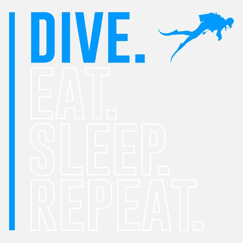 Taucher Tauchen eat sleep dive repeat Sprüche
