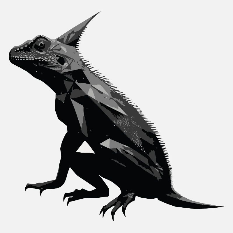 Silhouette de caméléon moderne