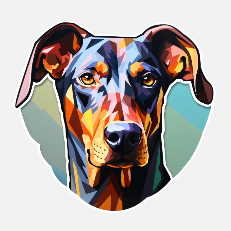 Dobermann Pinscher psychedelisch