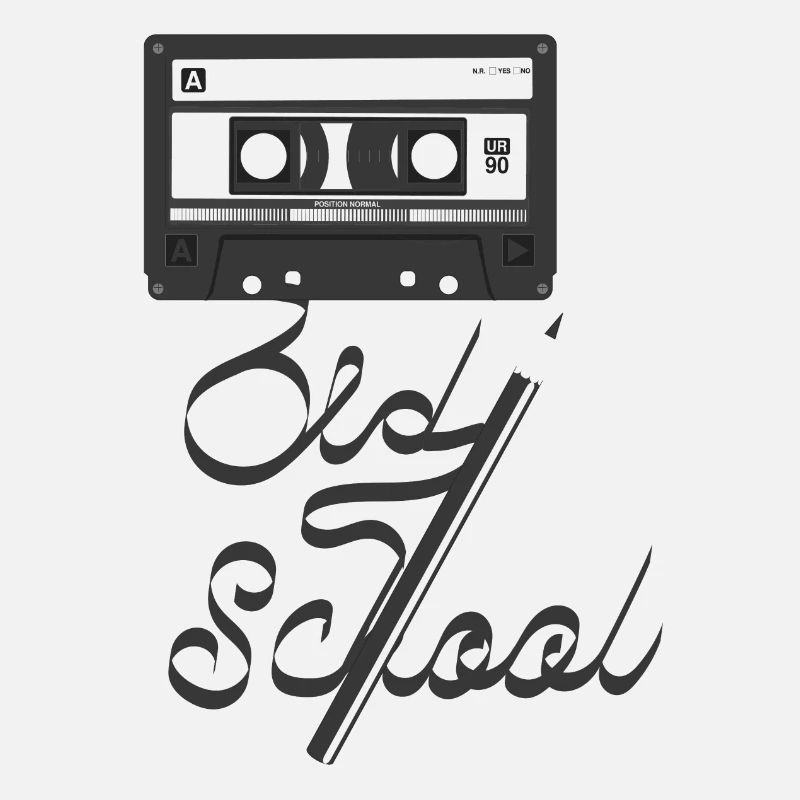 Kassette schwarz - 80s