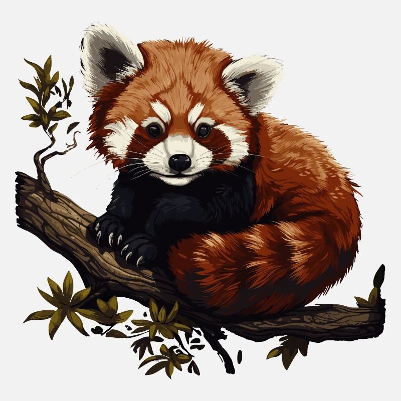 Chat Panda Rouge Ours Panda Rouge Bébé