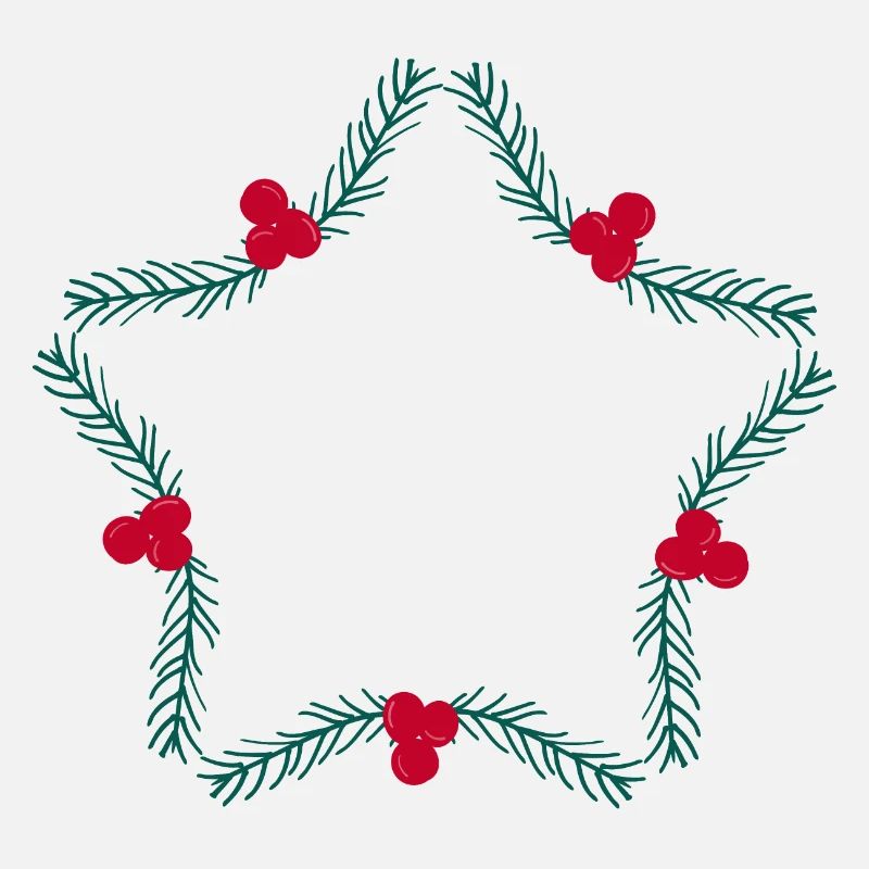 Couronne de Noël en forme d’étoile