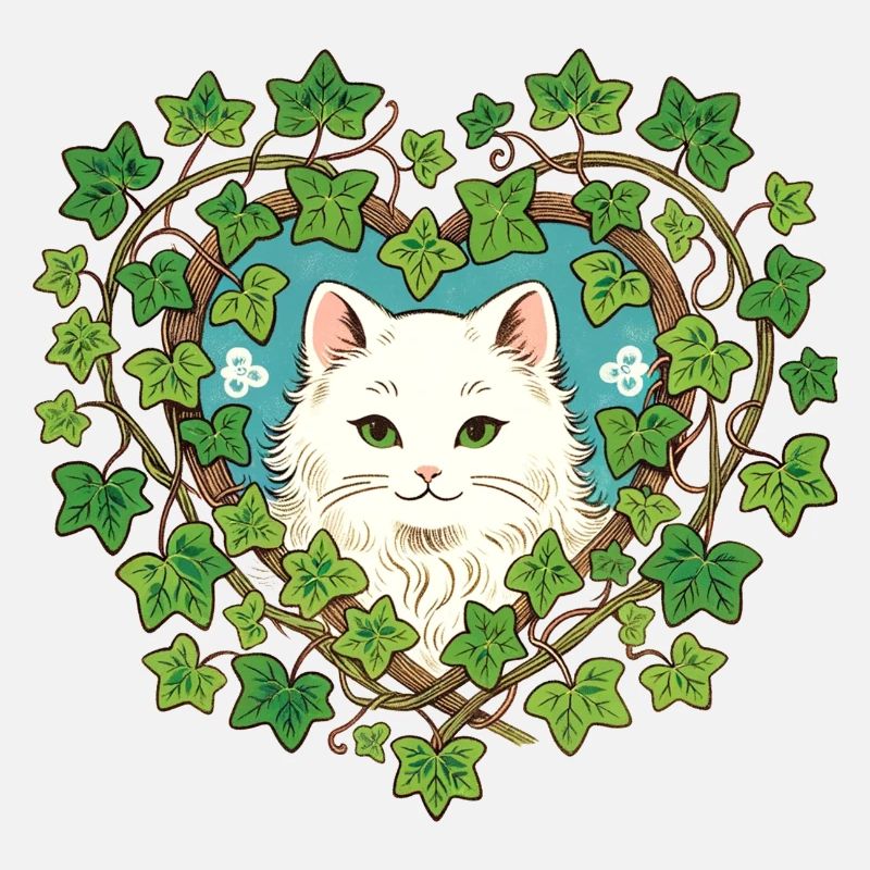 Lierre chat blanc
