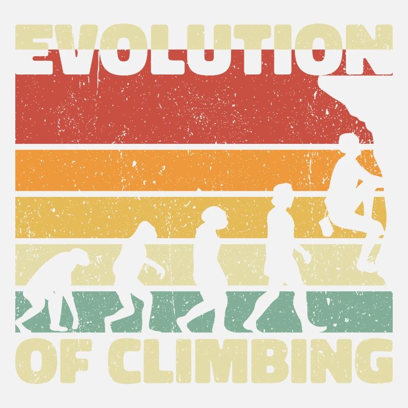 Évolution de l’escalade. Cadeau Rétro Vintage