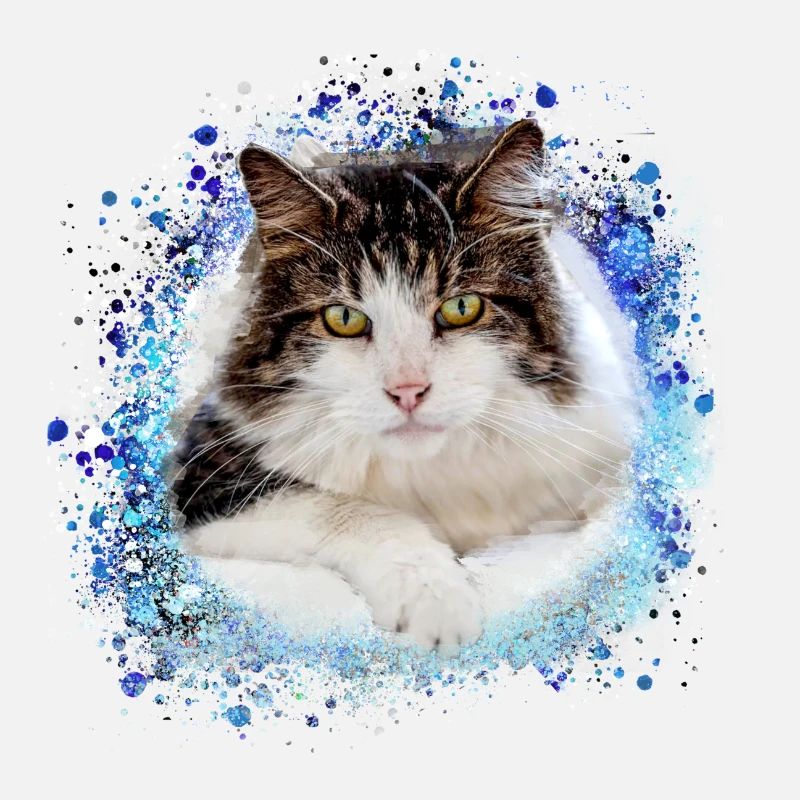 maincoon,cat,graffiti,painting, Maine Coon cat,