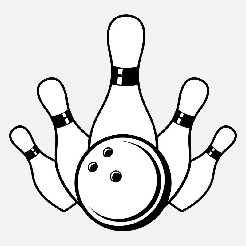 Bowling, Schwarz-Weiß-Strike