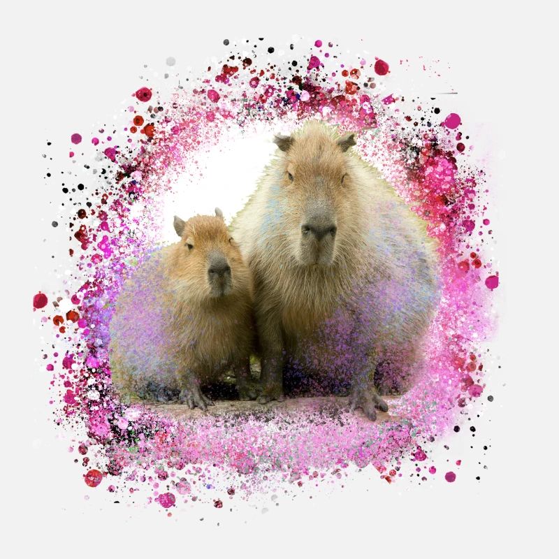 capybara,schwein,graffiti,wasserschwein,mutter