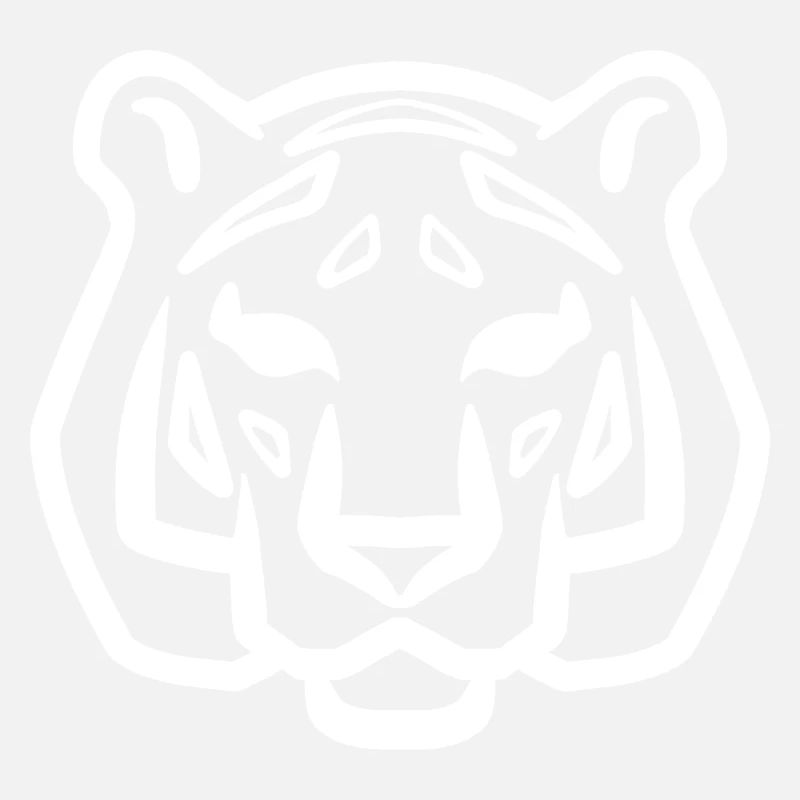 Tiger head symbol white