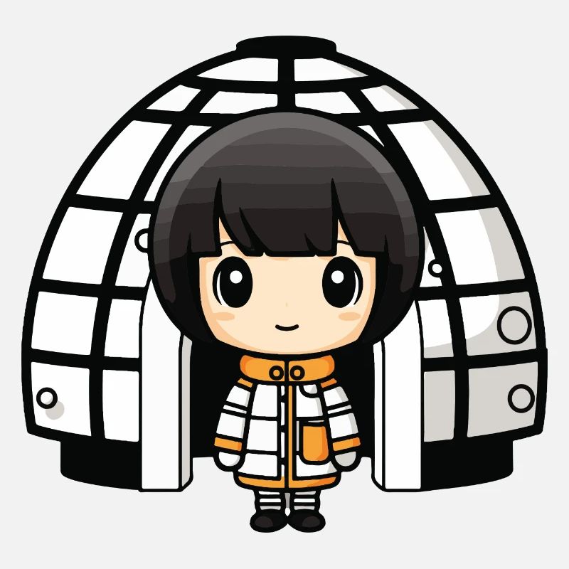 Bande dessinée d’hiver Eskimo Igloo