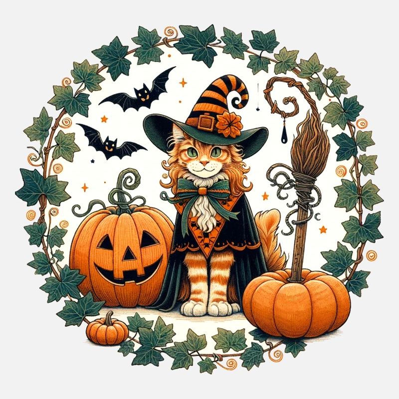 Halloween Chat au gingembre