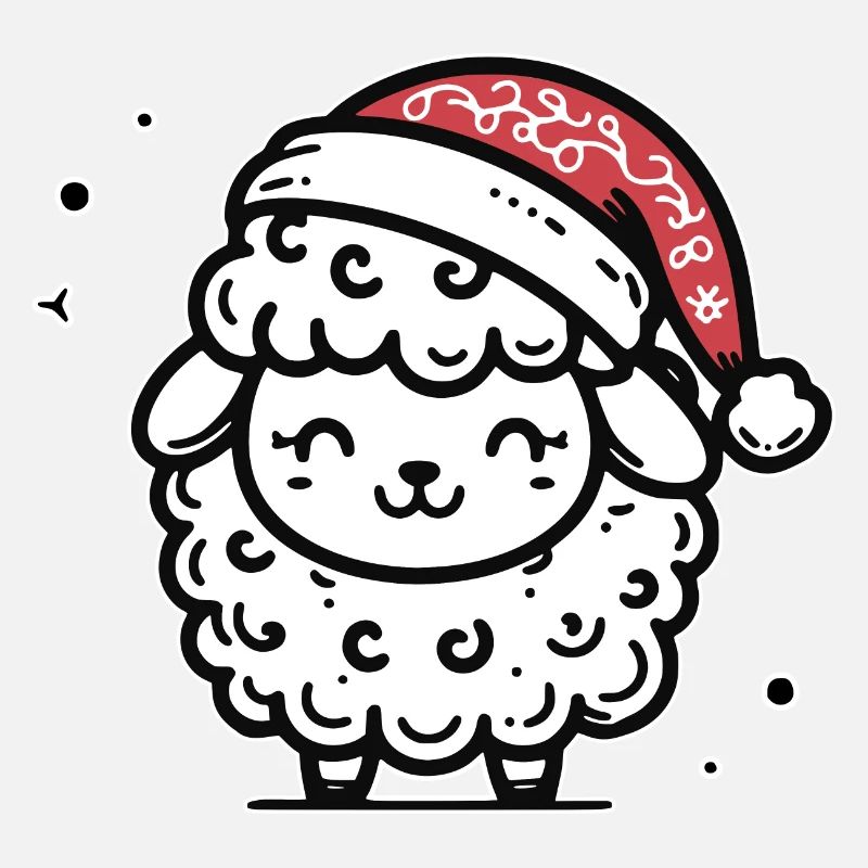 Mignon motif de Noël mouton