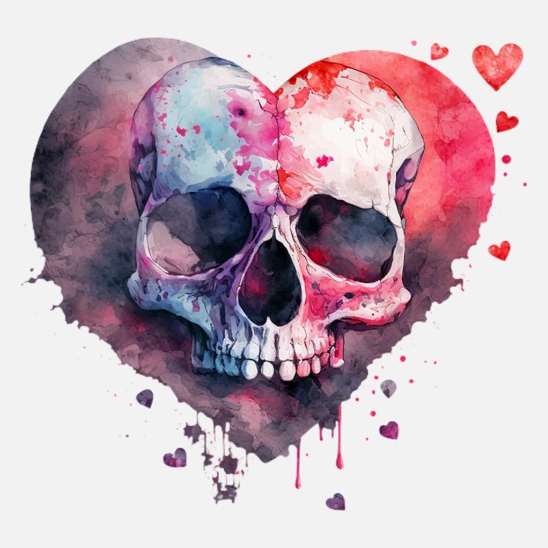 Skull Art Design Aquarelle