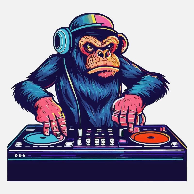 Chimpanzee DJ Gift Idea - DJ Monkey