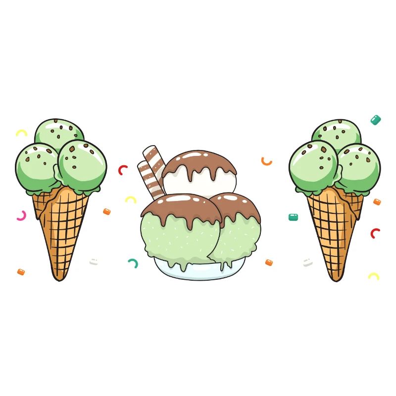 Team Mint Choc Eiswaffel Eiscreme Eis