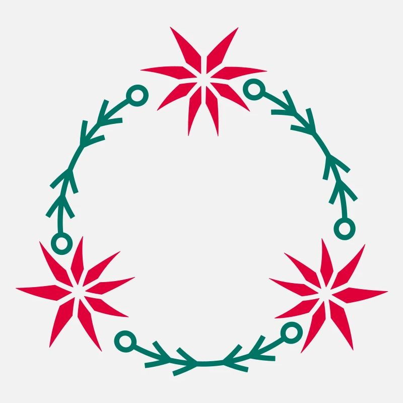 Weihnachtskranz aus Weihnachtsstern