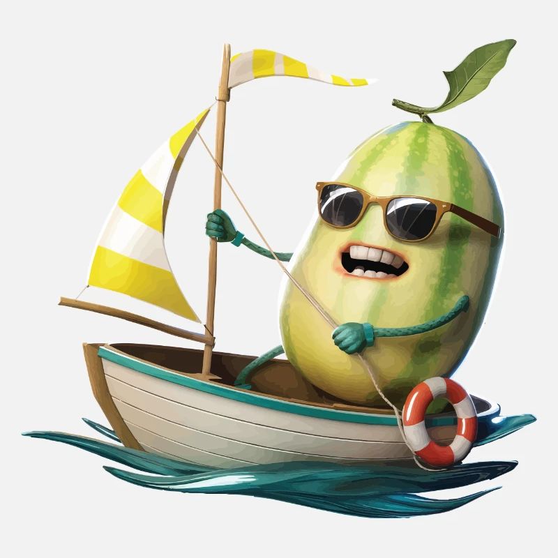 Obst Honigmelone Bootfahren Geschenk