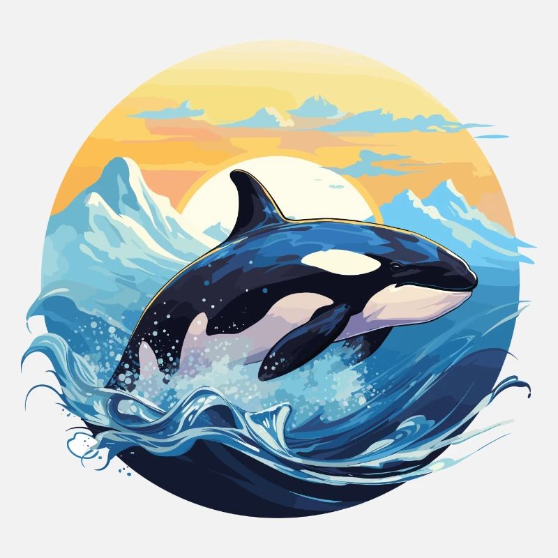 Süßes Orca Meer Delfin Design