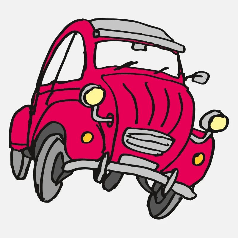 Comic Kleinwagen Rot