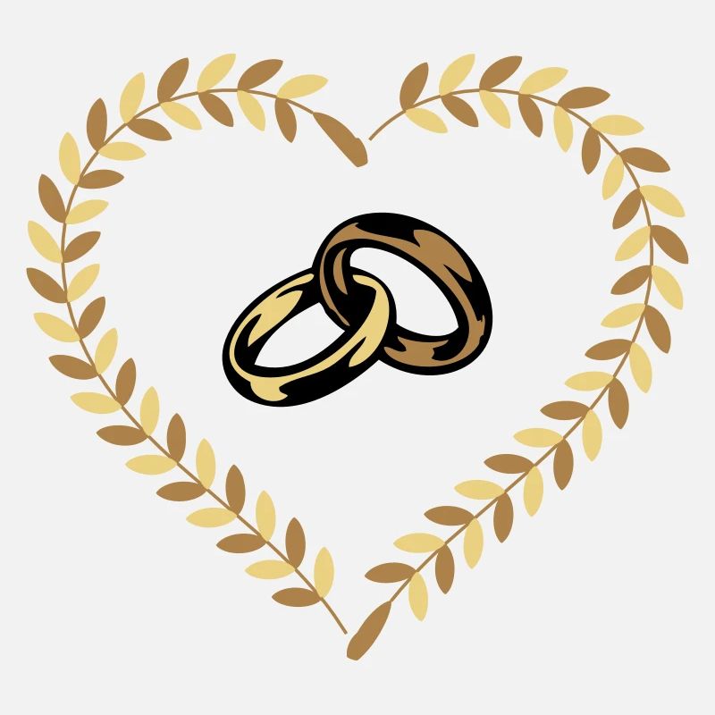 Anneaux cardiaques bonheur de mariage