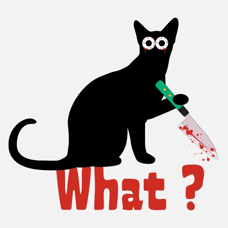 Chat meurtrier. drôle de chat effrayant
