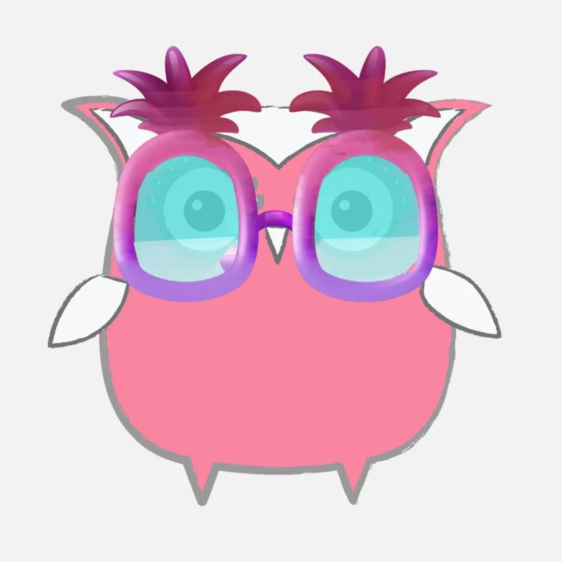 Eule, Comic,pink,Sonnenbrllle, Ananas,sommer