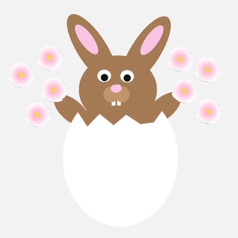 Osterhase mit Blumen