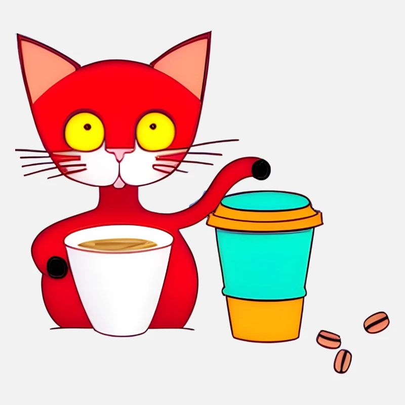 chat et café
