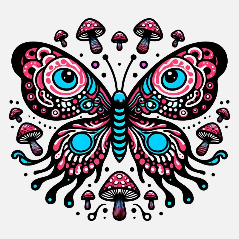 Vibrant Comic Butterfly