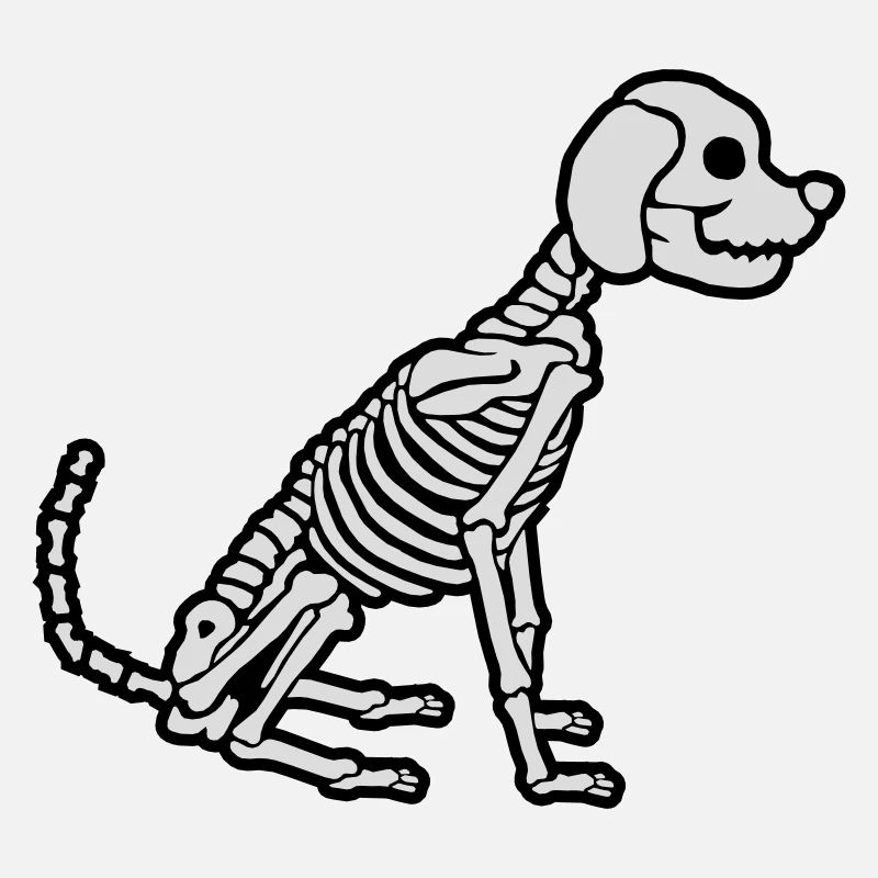 Halloween Skelett Hund Design