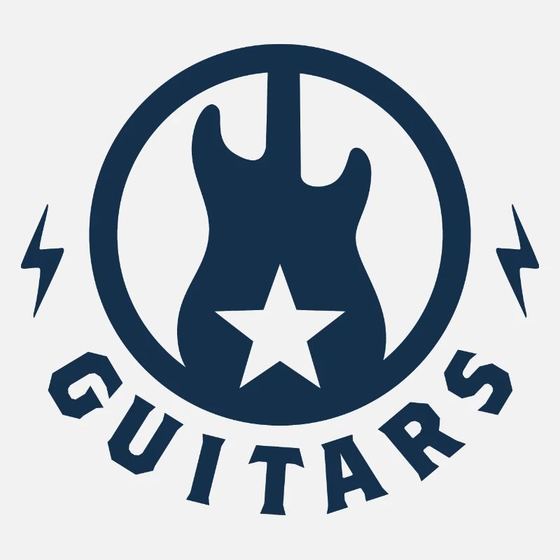 Electric guitars, retro logo