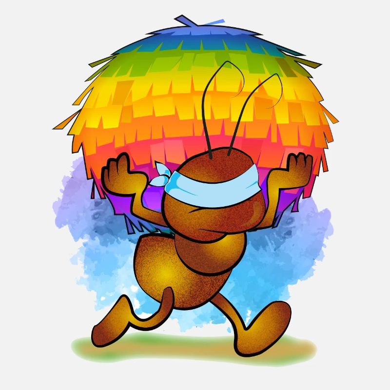 Brown ant with a piñata
