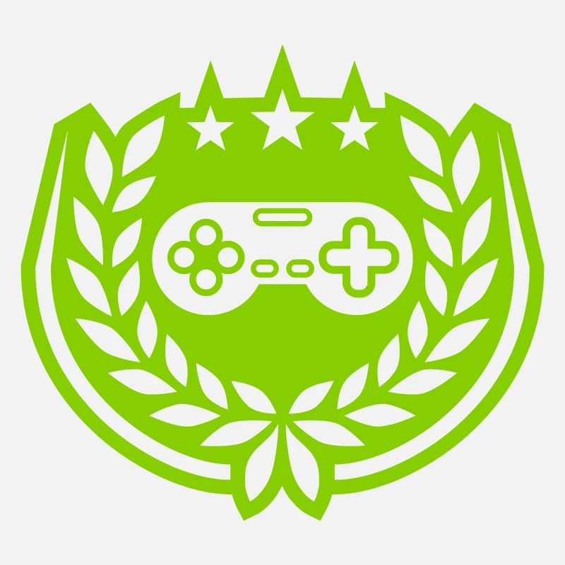Retro Controller Sterne Lorbeerkranz