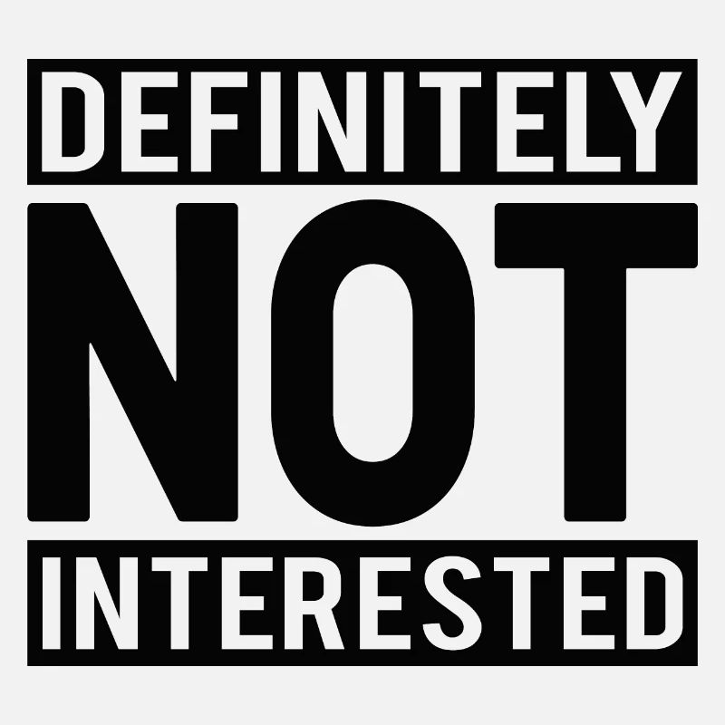 Nicht Interessiert schwarz