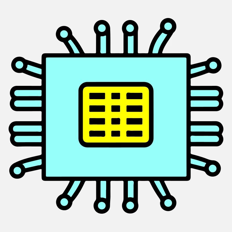 Digital Computer Chip Icon