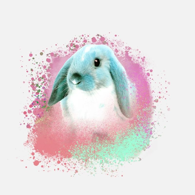 rabbit,graffiti,painting,pet,rabbit,blue