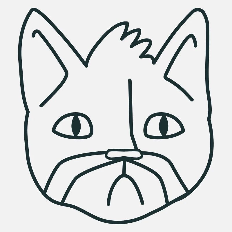 Unglückliche Schnurrbart Katze Katze
