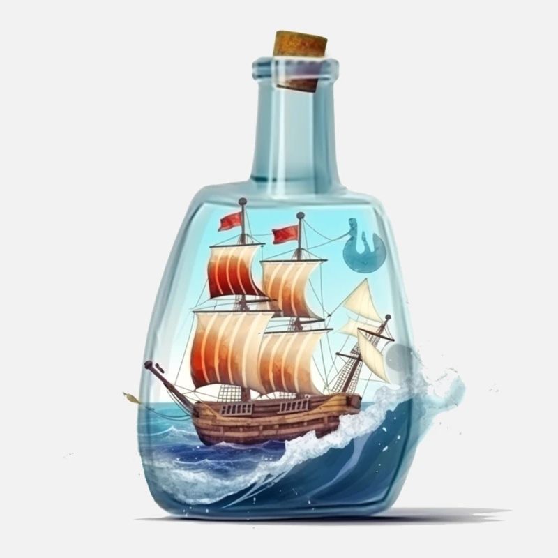 Message dans un bateau de bouteilles