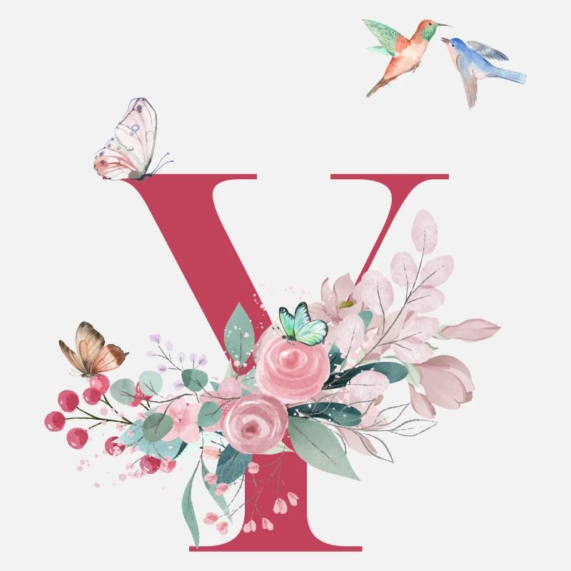 Letter y floral - gift idea