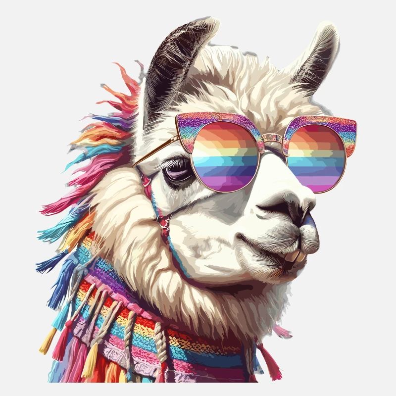 Lama im Regenbogen
