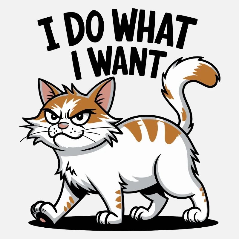 Selbstbewusste Katze: Ich mache, was ich will Design