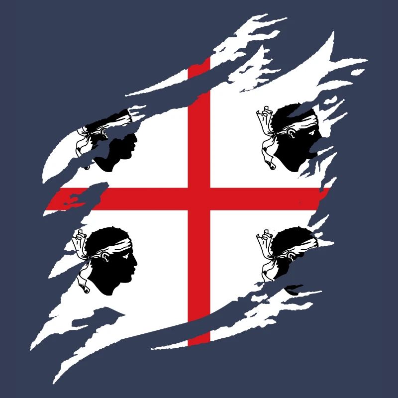 Drapeau de la Sardaigne Drapeau sarde Drapeau de la Sardaigne