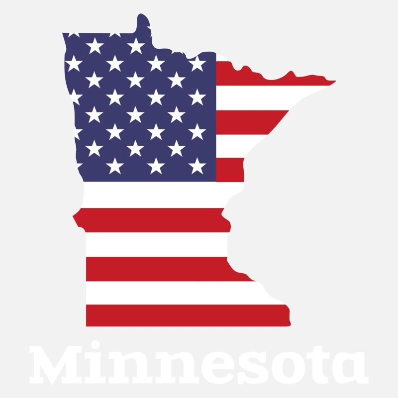 US Minnesota Kartendesign für stolze Minnesotaner